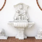 Casa Padrino luxury baroque wall fountain white 119 x H. 158 cm - Made in Italy