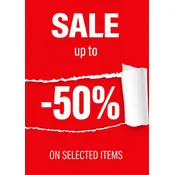 Plakat 21x30 cm RAZPRODAJA do -50% oglaševalski transparent za trgovino A4