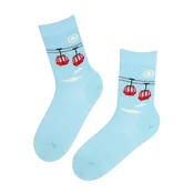 Sokisahtel Nogavice SKI CABIN merino wool socks svetlo modra
