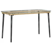 Vidaxl Vrtna miza Naravna 80 x 40 x 45 cm poli ratan