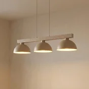 TK Lighting Visoka svetilka Oslo, peščene barve, s tremi žarnicami, dolžina 118 cm, E27 - Dnevna soba/jedilnica - Sodobni - pesek, svetlo les - Kovina