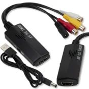 Pretvornik HDMI v AV video in avdio, 3x cinch RCA (ženski) adapter