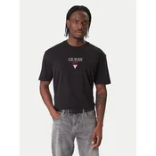 GUESS JEANS Majica BAKER temno rdeča/črna/bela