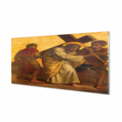 tulup.si Stenska plošča za kuhinjo Jesus cross ljudi 125x50 cm