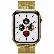 shumee Crong Milano Steel - Pašček iz nerjavečega jekla za Apple Watch 42/44/45/49 mm (zlat)