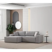 Atelier del Sofa Ugaona garnitura Pirlo 145x43x206cm Svetlosiva