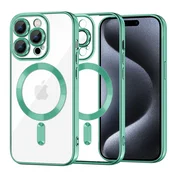 Ovitek Techsuit Luxury Crystal MagSafe za iPhone 15 Pro - svetlo zelen