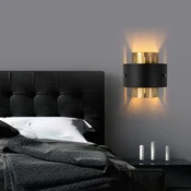 Opviq Zidna lampa Noctra-15351, 24x25x15cm, IP20, Zlatno-crna boje