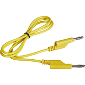 Voltcraft VOLTCRAFT merilni kabel [lamelni vtič 4 mm - lamelni vtič 4 mm] 1.00 m rumena 1 kos, (20422955)