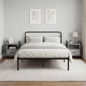 vidaXL Viseca nočna omarica 2 kos Siva Sonoma 40 x 30 x 50 cm