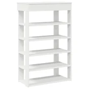 Vidaxl Regal za čevlje bel 60x30x98 cm inženirski les