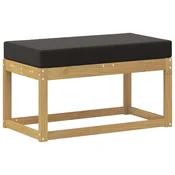 Vidaxl Zunanji stolček klop Bela 80 x 43 x 45 cm Masiven les akacije