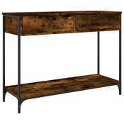 MAISON CHIC konzolna miza - miza ob steni dimljen hrast 100x34,5x75 cm inženirski les, (21785960)