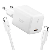 Stenski 45W polnilec Spigen Essential EE451EU USB-C, GaN - white