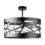 Lestenec na drogu MODUL FREZ 1xE27/60W/230V premer 39 cm črna