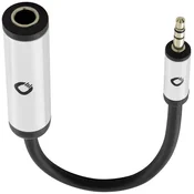 Oehlbach Oehlbach klinker avdio adapterski kabel [1x priključna doza za 6\,3 mm banana moški konektor - 1x 3\,5 mm banana moški konektor] 15 cm črna, (20432576)