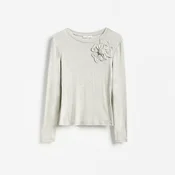 Reserved - Bluza s cvetnom aplikacijom