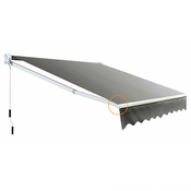 COSTWAY Ročno raztegljiva balkonska markiza 245 x 200 cm, (5000125698)