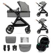 KINDERKRAFT kombinirana kolica Esme Pro 3u1, Moonlight Grey