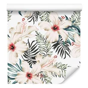 Tapeta s cvetovi hibiskusa za dnevno sobo in spalnico 50x1000 cm