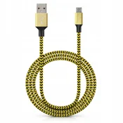 Carcommerce Kabel za hitro polnjenje microUSB, 1 m, 2,4 A, ojačan, za avtomobile