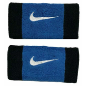 Znojnik za ruku Nike Swoosh Doubl -Wide Wristbands -black/star blue/white