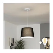 Brilagi - LED luster na sajli CERIA 1xE27/40W/230V, precnik 30 cm, crna