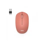 Miška PORT WL USB-A/ USB-C rdeča