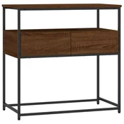 Vidaxl Konzolna mizica rjav hrast 75x40x75 cm inženirski les