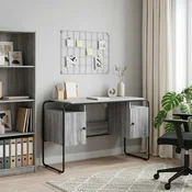 vidaXL Miza s shrambo Siva Sonoma 120 x 50.5 x 75.5 cm