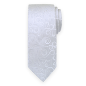 Srebrna poročna kravata z vrtinčastimi vzorci 15569