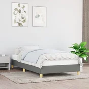 shumee vidaXL Posteljni okvir brez vzmetnice, temno siv, 100x200 cm, oblazinjen s tkanino