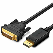 UGREEN DisplayPort na DVI kabel UGREEN DP103, FullHD, enosmerni, 2m (črn), (20605410)