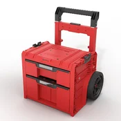 Voziček QBRICK SYSTEM PRO Cart 2.0 Plus Drawer 2 Red Ultra HD Custom 65587