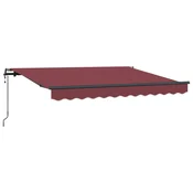 Vidaxl Retraktilna tenda Burgundija 350 x 200 x 165 cm blago