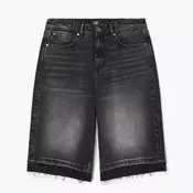 Cropp - Denim kratke hlače z učinkom pranja - črna