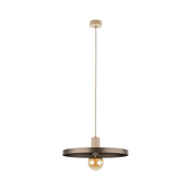 Lestenec na vrvici SILA 1xE27/15W/230V pr. 40 cm rjava/bež