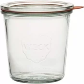 Weck kozarci za vlaganje 500 ml, s pokrovom, tesnilom in sponkami, set 4 kos
