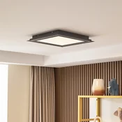 Lucande LED stropna svetilka Leicy, črna, 44 cm, RGB, CCT - Dnevna soba/jedilnica - Sodobni - črna, bela - Kovina