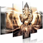 Slika - Buddha Style (5 Parts) Golden Wide 200x100