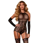 Bodystocking H3370 - Crna, XL/2XL