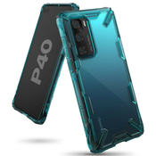 Ovitek/etui/ovitek Ringke Fusion X za Huawei P40 - turquoise green