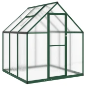 Staklenik s okvirom zeleni 169 x 169 x 195 cm aluminijski