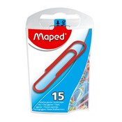 Maped - Spojnice za papir Maped, u boji, 50 mm, 15 komada
