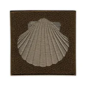 shumee Našitek školjk - Simbol poti svetega Jakoba - umirjen - Prišit - Vezen našitek/značka/emblem