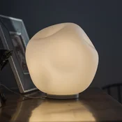 Foscarini namizna svetilka Hoba Midi, O 19 cm, vklop/izklop, steklo - Dnevna soba/jedilnica - Dizajn - bela