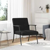 vidaXL fotelj Črna 59 x 75 x 78 cm blago