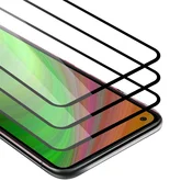 Cadorabo CADORABO LG K51S - Zaščitna folija v transparentno s čarno - 3-pack Kaljeno steklo za zaščito zaslona s trdoto 9H in 3D dotikom, (20563029)
