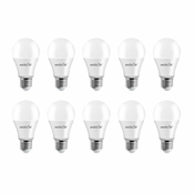 MAX-LED 10x LED žarnica - sijalka E27 10W (60W) nevtralno bela 4500K
