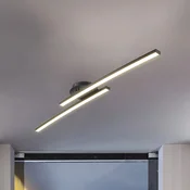 B.K. Licht LED stropna svetilka Snore, 2-žarek, črna, kovina, 3.000 K - Dnevna soba/jedilnica - Sodobni